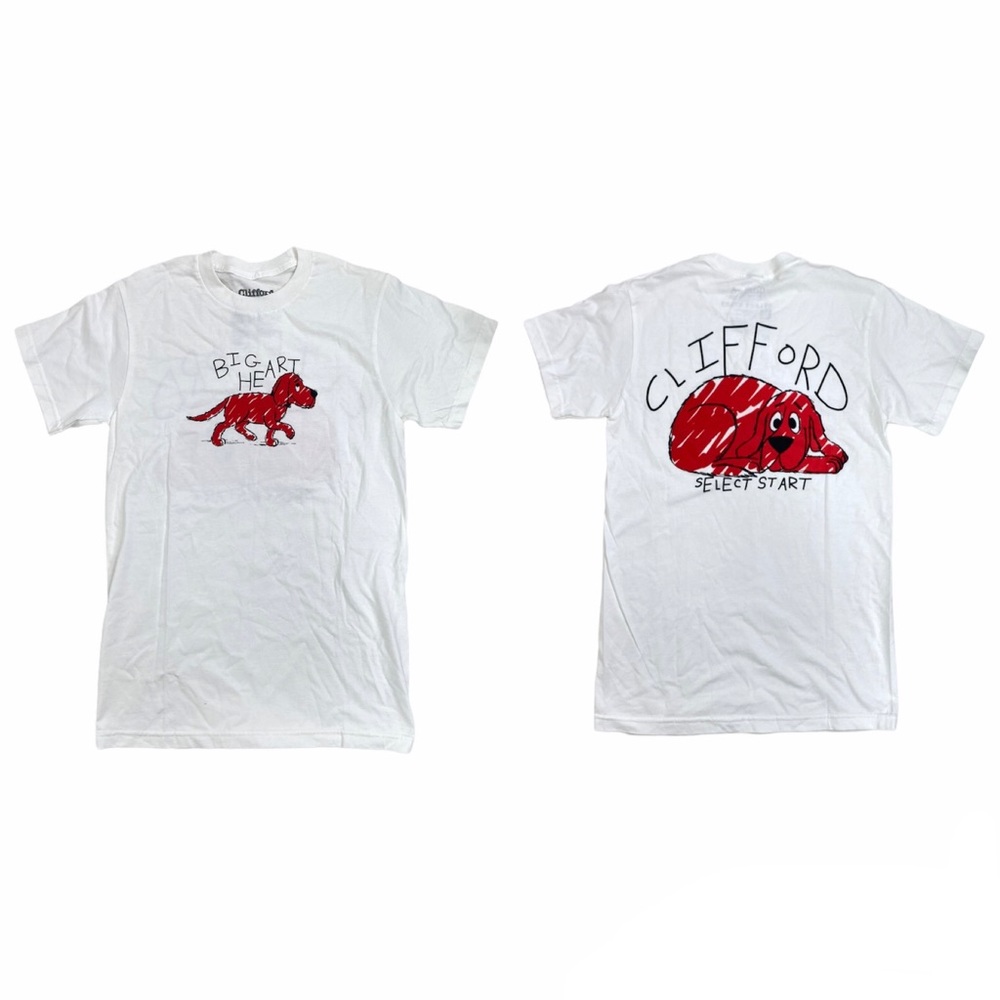 Clifford The Big Red Dog Vintage White T-Shirt Size S